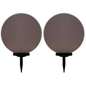 vidaXL Zahradn&iacute; sol&aacute;rn&iacute; lampy 2 ks LED kulovit&eacute; 40 cm RGB