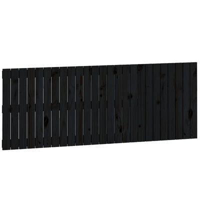 vidaXL Nástěnné čelo postele černé 159,5x3x60 cm masivní borové dřevo