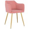vidaXL J&iacute;deln&iacute; židle 4 ks růžov&eacute; samet