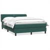 vidaXL Box spring postel s matrac&iacute; tmavě zelen&aacute; 140x210 cm samet