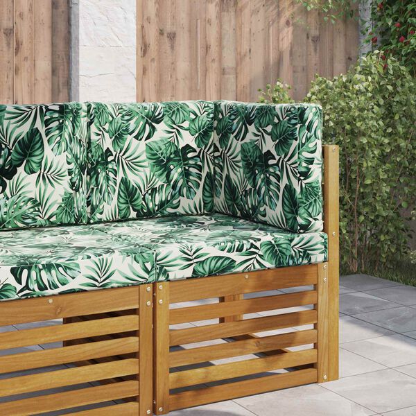 vidaXL Venkovn&iacute; pol&scaron;t&aacute;ř na pohovku 3 pcs Vzor listů Polyester