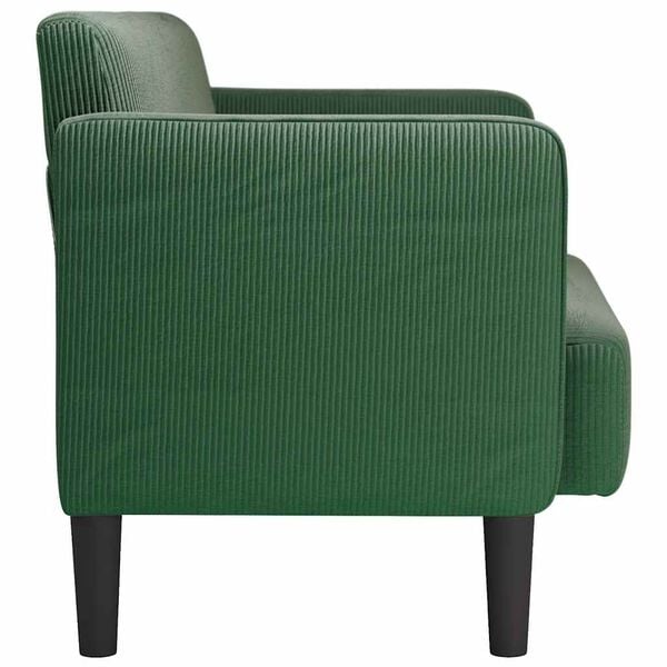 vidaXL Loveseat Sofa tmavě zelen&aacute; 109 cm man&scaron;estrov&aacute; tkanina