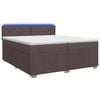 vidaXL Postel boxspring s matrac&iacute; Tmavě hněd&aacute; 200 x 200 cm Textil