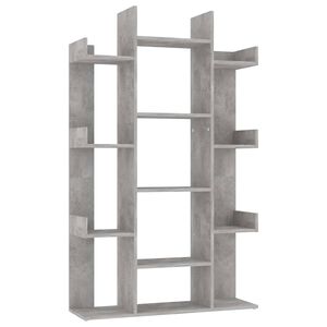 vidaXL Knihovna betonově &scaron;ed&aacute; 86 x 25,5 x 140 cm kompozitn&iacute; dřevo