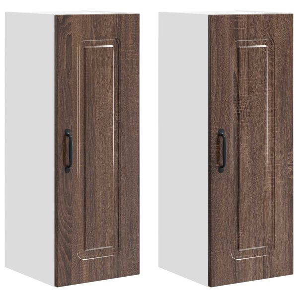 vidaXL Kuchyňsk&aacute; skř&iacute;ň Kalmar 2 pcs Hněd&yacute; dub 30 x 31 x 80 cm
