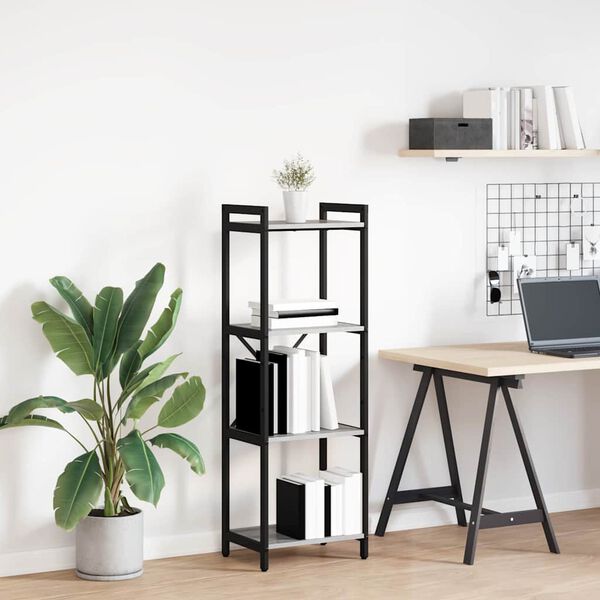 vidaXL Knihovna &Scaron;ed&aacute; sonoma 40 x 30 x 85 cm kompozitn&iacute; dřevo