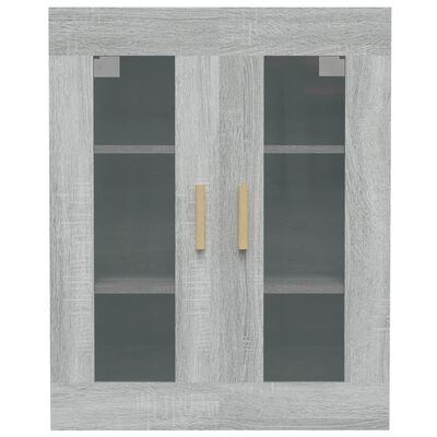 vidaXL Závěsná nástěnná skříňka šedá sonoma 69,5 x 34 x 90 cm