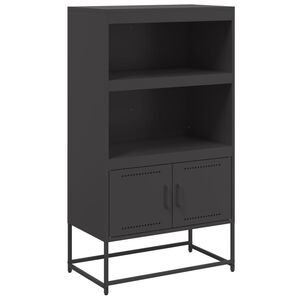 vidaXL Skř&iacute;ň highboard čern&aacute; 68,5 x 38,5 x 123,5 cm ocel