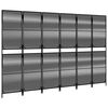 vidaXL Dělic&iacute; stěna 6 panelů čern&aacute; polyratan