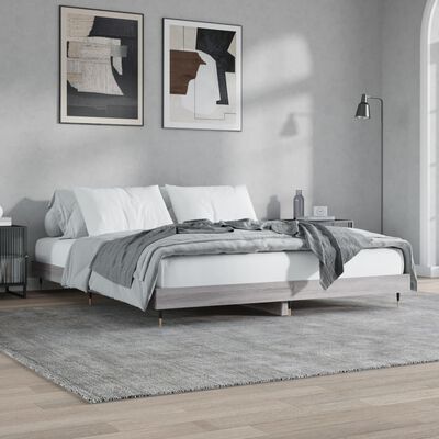 vidaXL Rám postele šedý sonoma 180 x 200 cm kompozitní dřevo