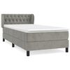vidaXL Box spring postel s matrac&iacute; světle &scaron;ed&aacute; 90x190 cm samet