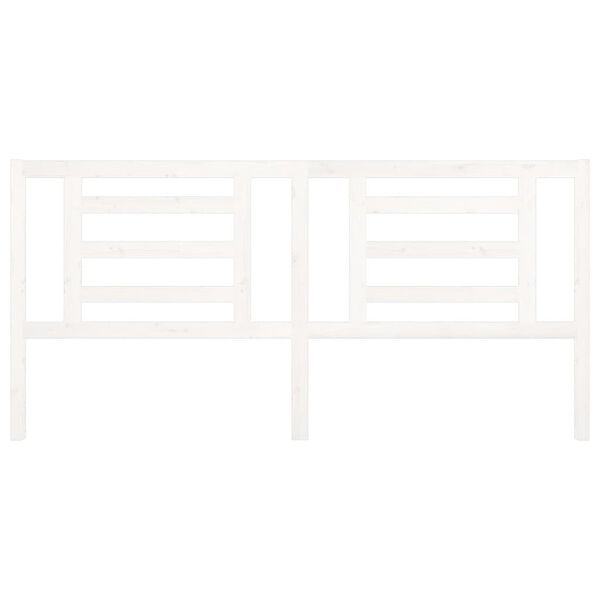 vidaXL Čelo postele b&iacute;l&eacute; 206 x 4 x 100 cm masivn&iacute; borovice