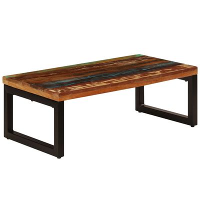 vidaXL Konferenční stolek 100x50x35cm masivní recyklované dřevo a ocel