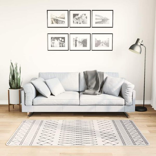 vidaXL Koberec prateln&yacute; 80 x 150 cm černob&iacute;l&yacute; protiskluzov&yacute;