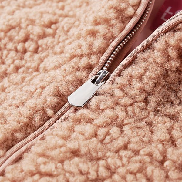 Dětsk&aacute; bunda s kapuc&iacute; uměl&yacute; kož&iacute;&scaron;ek světle koňakov&aacute; 140