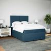 vidaXL Box spring postel s matrac&iacute; modr&aacute; 160 x 200 cm samet