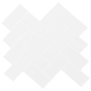 vidaXL Dlaždice vzoru ryb&iacute; kosti 10 pcs B&iacute;l&aacute; 30 x 30 cm