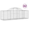 vidaXL Klenut&eacute; gabionov&eacute; ko&scaron;e 2 ks 200x50x60/80 cm pozinkovan&eacute; železo