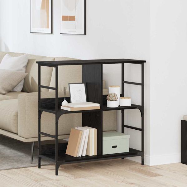 vidaXL Knihovna Čern&yacute; dub 78,5 x 33 x 82 cm Kompozitn&iacute; dřevo