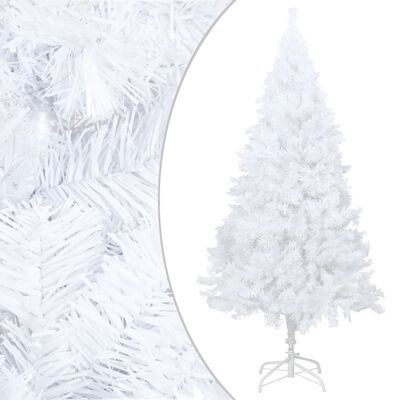 vidaXL Umělý vánoční stromek s LED a hustými větvemi bílý 150 cm