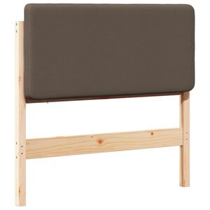 vidaXL Čalouněn&eacute; čelo postele Hněd&aacute; a taupe 75 cm Masivn&iacute; borov&eacute; dřevo