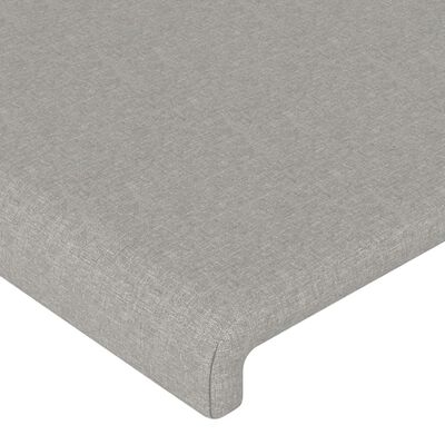 vidaXL Čelo postele typu ušák světle šedé 183x16x118/128 cm textil