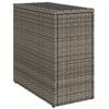 vidaXL Zahradn&iacute; stolek se skleněnou deskou &scaron;ed&yacute; 58x27,5x55cm polyratan