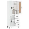 vidaXL Skř&iacute;ň highboard b&iacute;l&aacute; 69,5 x 34 x 180 cm kompozitn&iacute; dřevo