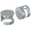 vidaXL Z&aacute;mkov&eacute; matice 2 ks Stř&iacute;brn&aacute; 15 x 11,5 mm Kov