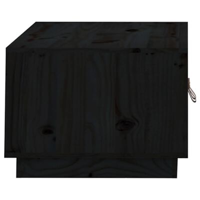 vidaXL Konferenční stolek černý 80 x 50 x 35 cm masivní borové dřevo