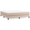vidaXL R&aacute;m postele s boxspringem cappuccino 160x200 cm uměl&aacute; kůže