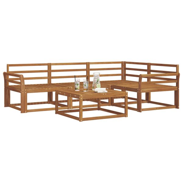 vidaXL Venkovn&iacute; pohovkov&aacute; souprava 5 pcs Př&iacute;rodn&iacute;