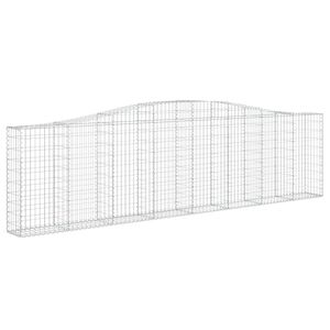 vidaXL Klenut&yacute; gabionov&yacute; ko&scaron; 400 x 30 x 100/120 cm pozinkovan&eacute; železo
