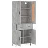 vidaXL Skříň highboard betonově šedá 69,5x34x180 cm kompozitní dřevo