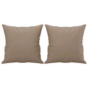 vidaXL Dekoračn&iacute; pol&scaron;t&aacute;ře 2 ks cappuccino 40 x 40 cm uměl&aacute; kůže