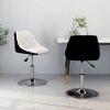 vidaXL Otočn&eacute; j&iacute;deln&iacute; židle 2 ks b&iacute;ločern&eacute; uměl&aacute; kůže