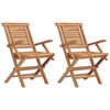 vidaXL Skl&aacute;dac&iacute; židle 2 ks 56x63x90 cm Masivn&iacute; teak