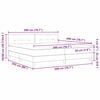 vidaXL LED box pružinov&aacute; postel s matrac&iacute; Kr&eacute;mov&aacute; 200 x 200 cm textil