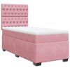 vidaXL Box spring postel s matrac&iacute; růžov&aacute; 80 x 200 cm samet