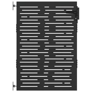 vidaXL Zahradní branka 85 x 125 cm z corten oceli čtvercový design