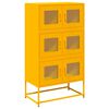 vidaXL Skř&iacute;ň highboard hořčicově žlut&aacute; 68x39x123 cm ocel
