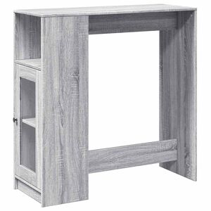 vidaXL Barov&yacute; stůl s reg&aacute;ly &scaron;ed&yacute; sonoma 101 x 40 x 103,5 cm kompozit