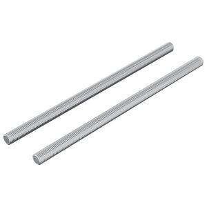 vidaXL &Scaron;roubov&eacute; tyče 2 pcs Stř&iacute;brn&aacute; M6 x 120 mm Kov