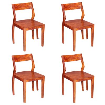 vidaXL Jídelní židle 4 ks masivní akáciové dřevo sheesham
