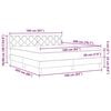 vidaXL Postel s boxspringem s matrac&iacute; Kr&eacute;mov&aacute; 160 x 200 cm textil