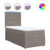 vidaXL Box spring postel s matrac&iacute; taupe 100 x 200 cm textil