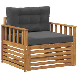 vidaXL Venkovn&iacute; pohovkov&aacute; souprava Masivn&iacute; ak&aacute;ciov&eacute; dřevo a polyester