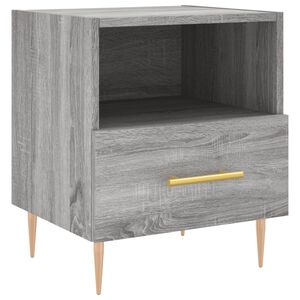 vidaXL Nočn&iacute; stolek &scaron;ed&yacute; sonoma 40 x 35 x 47,5 cm kompozitn&iacute; dřevo