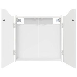vidaXL Skř&iacute;ň na terče B&iacute;l&aacute; 56 x 12 x 63 cm Kompozitn&iacute; dřevo