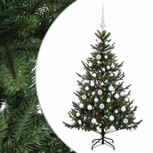vidaXL Uměl&yacute; v&aacute;nočn&iacute; stromek s v&aacute;nočn&iacute;mi koulemi 120 cm 150 LED